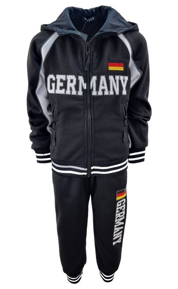 Fashion Boy Jogginganzug Jogginganzug Germany warm für den Winter, in Schwarz, JF337 von Fashion Boy