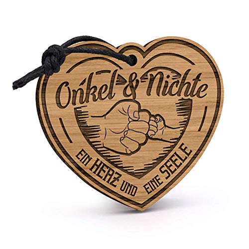 Fashionalarm Schlüsselanhänger Onkel & Nichte - EIN Herz und eine Seele aus Holz mit Gravur | Geburtstag Geschenk Idee Geburt Baby Mädchen Fashionalarm Schlüsselanhänger Onkel & Nichte - EIN Herz und eine Seele aus Holz mit Gravur | Geburtstag Geschenk Idee Geburt Baby Mädchen von Fashionalarm