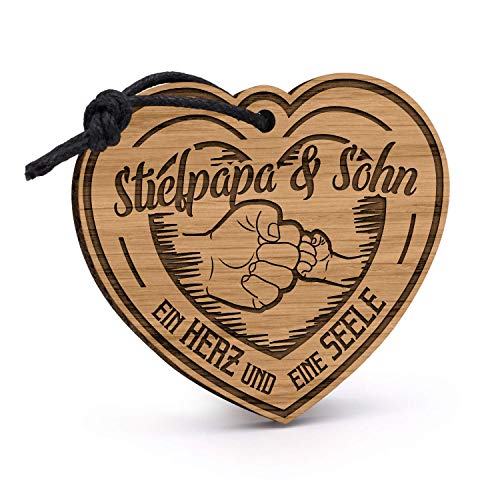 Fashionalarm Schlüsselanhänger Stiefpapa & Sohn - EIN Herz und eine Seele aus Holz mit Gravur | Vatertag Geburtstag Geschenk Idee Papa Stiefsohn Fashionalarm Schlüsselanhänger Stiefpapa & Sohn - EIN Herz und eine Seele aus Holz mit Gravur | Vatertag Geburtstag Geschenk Idee Papa Stiefsohn von Fashionalarm