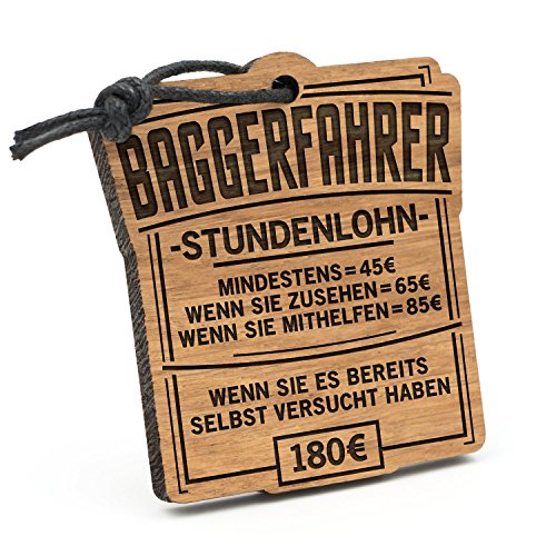 Fashionalarm Schlüsselanhänger Stundenlohn Baggerfahrer aus Holz mit Gravur | Lustige Geschenk Idee Bagger Führer BAU Arbeiter Beruf Job Arbeit Fashionalarm Schlüsselanhänger Stundenlohn Baggerfahrer aus Holz mit Gravur | Lustige Geschenk Idee Bagger Führer BAU Arbeiter Beruf Job Arbeit von Fashionalarm
