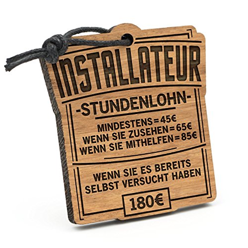 Fashionalarm Schlüsselanhänger Stundenlohn Installateur aus Holz mit Gravur | Lustige Geschenk Idee Anlagenmechaniker Sanitär Beruf Job Arbeit Fashionalarm Schlüsselanhänger Stundenlohn Installateur aus Holz mit Gravur | Lustige Geschenk Idee Anlagenmechaniker Sanitär Beruf Job Arbeit von Fashionalarm