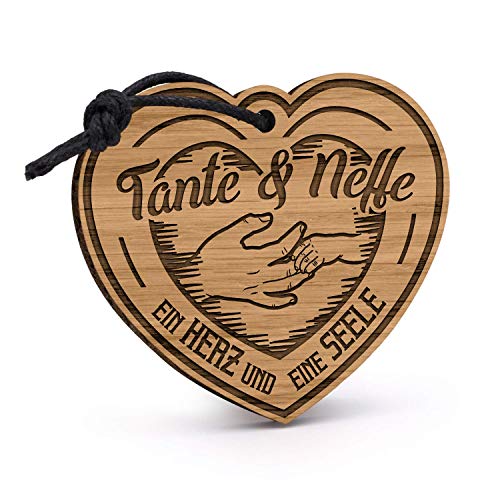 Fashionalarm Schlüsselanhänger Tante & Neffe - EIN Herz und eine Seele aus Holz mit Gravur | Geburtstag Geschenk Idee Geburt Baby Junge Fashionalarm Schlüsselanhänger Tante & Neffe - EIN Herz und eine Seele aus Holz mit Gravur | Geburtstag Geschenk Idee Geburt Baby Junge von Fashionalarm