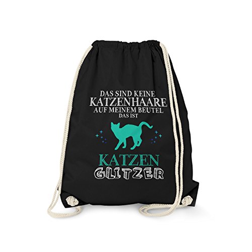 Fashionalarm Turnbeutel - Das sind Keine Katzenhaare - Katzen Glitzer | Fun Rucksack mit Spruch als lustige Geschenk Idee | Hauskatze Katze, Schwarz One Size Fashionalarm Turnbeutel - Das sind Keine Katzenhaare - Katzen Glitzer | Fun Rucksack mit Spruch als lustige Geschenk Idee | Hauskatze Katze, Schwarz One Size von Fashionalarm