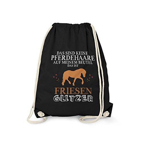 Fashionalarm Turnbeutel - Das sind Keine Pferdehaare - Friesen Glitzer | Fun Rucksack Spruch als lustige Geschenk Idee | Pferd Reiten Reitsport, Schwarz One Size Fashionalarm Turnbeutel - Das sind Keine Pferdehaare - Friesen Glitzer | Fun Rucksack Spruch als lustige Geschenk Idee | Pferd Reiten Reitsport, Schwarz One Size von Fashionalarm