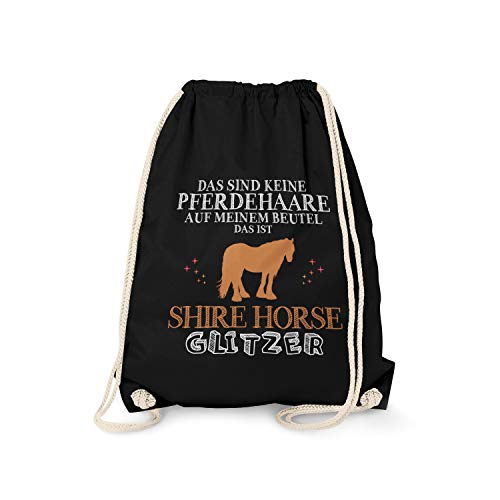 Fashionalarm Turnbeutel - Das sind Keine Pferdehaare - Shire Horse Glitzer | Rucksack Sport-Beutel mit Spruch Geschenk Pferde-Liebhaber Reiten, Schwarz One Size Fashionalarm Turnbeutel - Das sind Keine Pferdehaare - Shire Horse Glitzer | Rucksack Sport-Beutel mit Spruch Geschenk Pferde-Liebhaber Reiten, Schwarz One Size von Fashionalarm