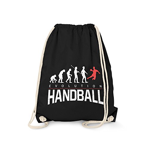 Fashionalarm Turnbeutel - Evolution Handball | Fun Rucksack mit lustigem Motiv als Geschenk Idee für Handballer Handballspieler Sport Hobby, Schwarz One Size Fashionalarm Turnbeutel - Evolution Handball | Fun Rucksack mit lustigem Motiv als Geschenk Idee für Handballer Handballspieler Sport Hobby, Schwarz One Size von Fashionalarm