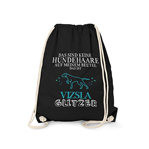Fashionalarm Turnbeutel - Keine Hundehaare - Vizsla Glitzer | Fun Rucksack Sport-Beutel mit Spruch lustige Geschenk-Idee Hunde-Besitzer, Schwarz One Size Fashionalarm Turnbeutel - Keine Hundehaare - Vizsla Glitzer | Fun Rucksack Sport-Beutel mit Spruch lustige Geschenk-Idee Hunde-Besitzer, Schwarz One Size von Fashionalarm