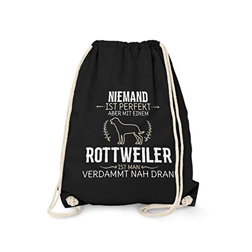 Fashionalarm Turnbeutel - Niemand ist perfekt - Rottweiler | Fun Rucksack Spruch Geburtstag Geschenk Idee Hundebesitzer Hundefreund Rasse Hund, Schwarz One Size Fashionalarm Turnbeutel - Niemand ist perfekt - Rottweiler | Fun Rucksack Spruch Geburtstag Geschenk Idee Hundebesitzer Hundefreund Rasse Hund, Schwarz One Size von Fashionalarm