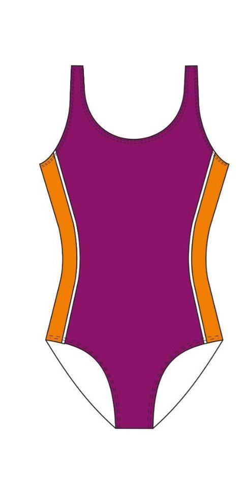 Fashy Badeanzug Mädchen Badeanzug purple/orange von Fashy