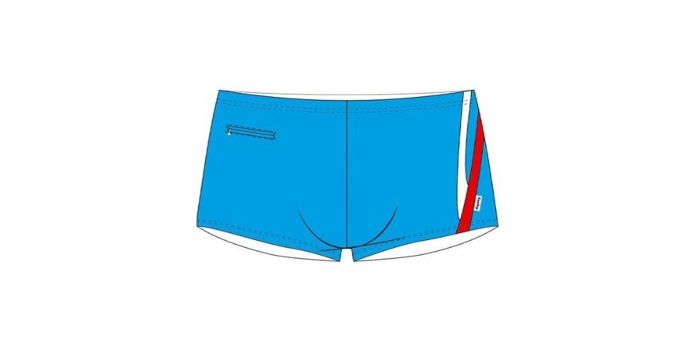 Fashy Badehose Badehose Boxer hellblau orange weiss Fashy Badehose Badehose Boxer hellblau orange weiss von Fashy