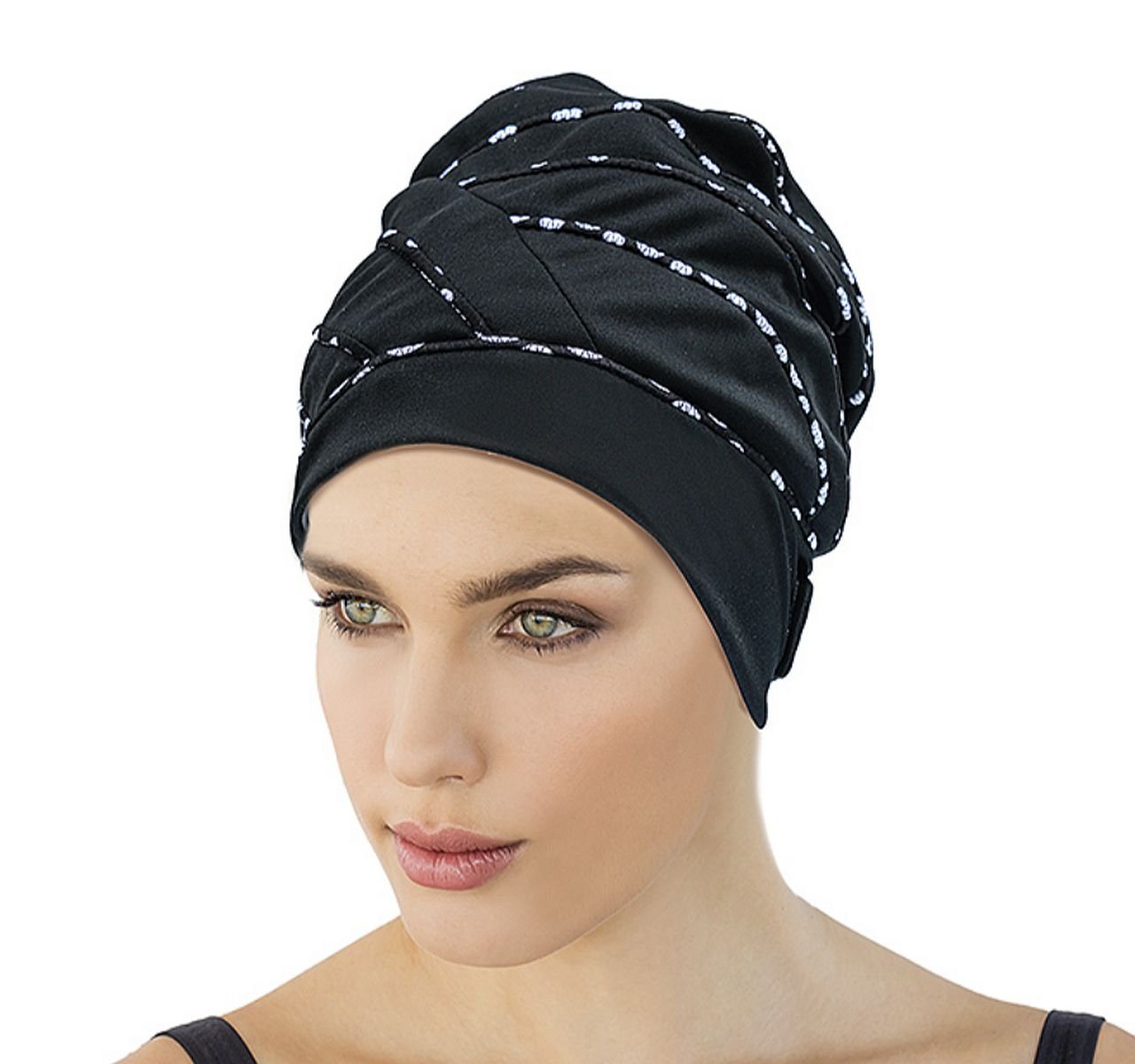 Fashy Badekappe Badehaube Badekappe Damen Schwaz mit Weißen Biesen Fashy 3428-22 Fashy Badekappe Badehaube Badekappe Damen Schwaz mit Weißen Biesen Fashy 3428-22 von Fashy