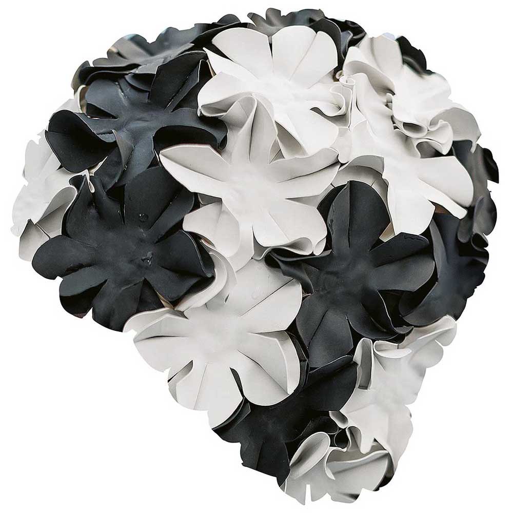 Fashy Rubber Flower Cap Weiß,Schwarz von Fashy