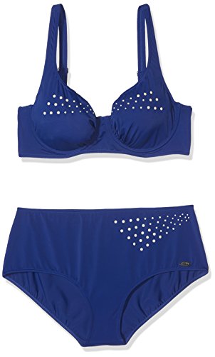 Fashy Damen Bikini, Blau mit Strasssteinen, 38B, 23499 von Fashy