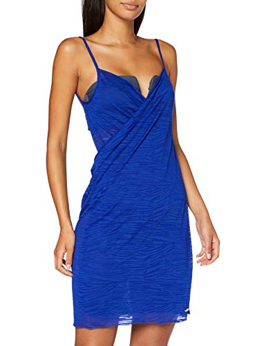 Fashy Damen Wickelkleid Blau, S, 27644 01 von Fashy