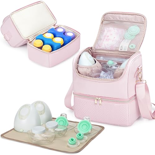 Fasrom Milchpumpen Tasche mit Kühler kompatibel mit Elvie und Medela Pumpen Tragbare Kühltasche zur Aufbewahrung von Muttermilch mit Umhängegurt und wasserdichter Matte für berufstätige Mütter Rosa Fasrom Milchpumpen Tasche mit Kühler kompatibel mit Elvie und Medela Pumpen Tragbare Kühltasche zur Aufbewahrung von Muttermilch mit Umhängegurt und wasserdichter Matte für berufstätige Mütter Rosa von Fasrom