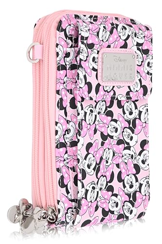 Disney Minnie Mouse Kameratasche für Damen, Herren, Uni | Leder Minnie Mouse Crossbody Taschen für Frauen | Damen Geldbörse mit verstellbarem Riemen, minnie maus, Small von Fast Forward