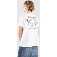 Fat Moose Danger Dog T-Shirt white von Fat Moose