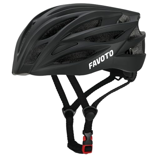 Favoto Fahrradhelm für Erwachsene Radhelm - Fahrrad Helmet Rennradhelm Rollerhelm MTB Helm für Herren Damen mit Abnehmbarer Innenfutter Verstellbar Schwarz L (58-61cm) Favoto Fahrradhelm für Erwachsene Radhelm - Fahrrad Helmet Rennradhelm Rollerhelm MTB Helm für Herren Damen mit Abnehmbarer Innenfutter Verstellbar Schwarz L (58-61cm) von Favoto