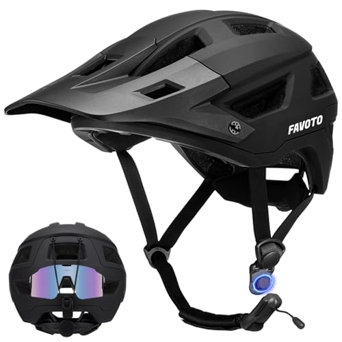 Favoto Mountainbike Fahrradhelm mit Schirm Leicht - Doppelte Inmould Technologie MTB Helm für Damen Herren Rennradhelm Schwarz Matt L(57-61cm) Verstellabr Favoto Mountainbike Fahrradhelm mit Schirm Leicht - Doppelte Inmould Technologie MTB Helm für Damen Herren Rennradhelm Schwarz Matt L(57-61cm) Verstellabr von Favoto