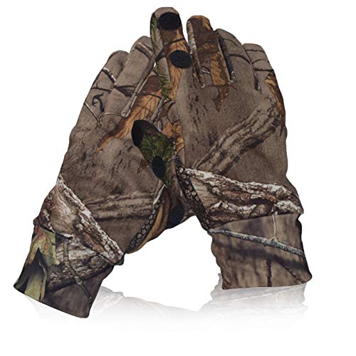 Favuit Camo Handschuhe, Tarnung Jagdhandschuhe Leichte Pro Anti-Rutsch Schießen Handschuhe Outdoor Jagd Camouflage Gear Bogenschießen Zubehör von Favuit