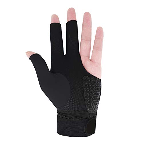 Faxianther Billard Handschuhe Professionelle linken Dehnbar Snookerhandschuhe 3 Finger Snooker Queue Handschuhe Billardhandschuhe Billard-zubehör für Herren Damen Faxianther Billard Handschuhe Professionelle linken Dehnbar Snookerhandschuhe 3 Finger Snooker Queue Handschuhe Billardhandschuhe Billard-zubehör für Herren Damen von Faxianther