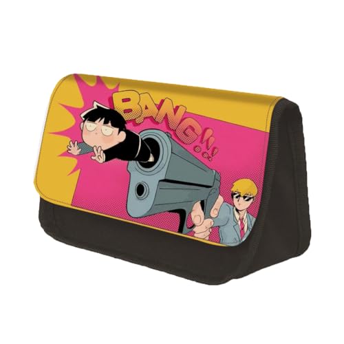 Mob Psycho 100 Anime Federmäppchen Kageyama Shigeo/Reigen Arataka Federtaschen Tragbare Große Teenager Pencil Case für Schule Büro von Fayeeda