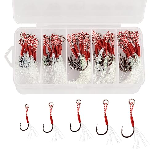 Fayvosiue Angelhilfshaken, 50 Stück, leuchtende Hilfshaken, Vorrichtungen, Angelhaken mit Hilfsseil Fayvosiue Angelhilfshaken, 50 Stück, leuchtende Hilfshaken, Vorrichtungen, Angelhaken mit Hilfsseil von Fayvosiue