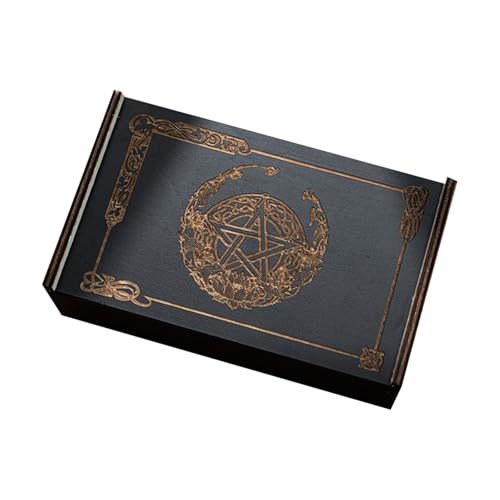 Fazvncv Astrologys Wahrsagen-Aufbewahrungskoffer, Push-Pull-Kartenbehälter, Holz, Tarotkarten-Aufbewahrungskoffer, tragbare Tarotkarten-Box von Fazvncv