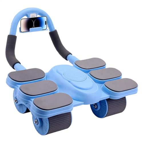 Ab Roller Rad, Automatischer Rebound Fitness Ab Roller, Vierrad Bauchrad Core Workout Equipment Ab Roller Maschine für Frauen Core Stärkung Ausrüstung Bauchmuskel-Fitnessrad von Fbinys