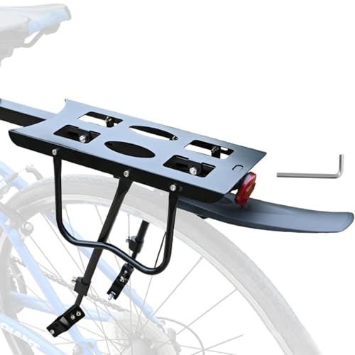 Cycle Rear Carrier Rack, Rear Shelf Bracket with Reflectors, 80KG Load-Bearing Cycling Rack, Adjustable Cargo Rack, Rear Rack for Men, Womens Cycle Rear Carrier, Heavy Duty Rear Bikes von Fbinys