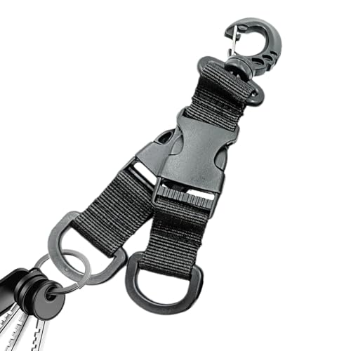 Fbinys Nylon-Gürtel-Schlüsselanhänger, 360-Grad-Rotation, Karabiner-Schlüsselanhänger, nützlicher Outdoor-Schlüsselanhänger, Gürtelhaken für Camping, Wandern, Rucksack von Fbinys