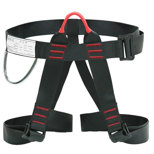 Safety Harness For Climbing, Outdoor Waist Safety Belt, Rappelling Safety Harness, Climbing Gear For Fire Rescue, Unisex Climbing Harness, Adjustable Climbing Belt, Multipurpose Climbing Harness von Fbinys