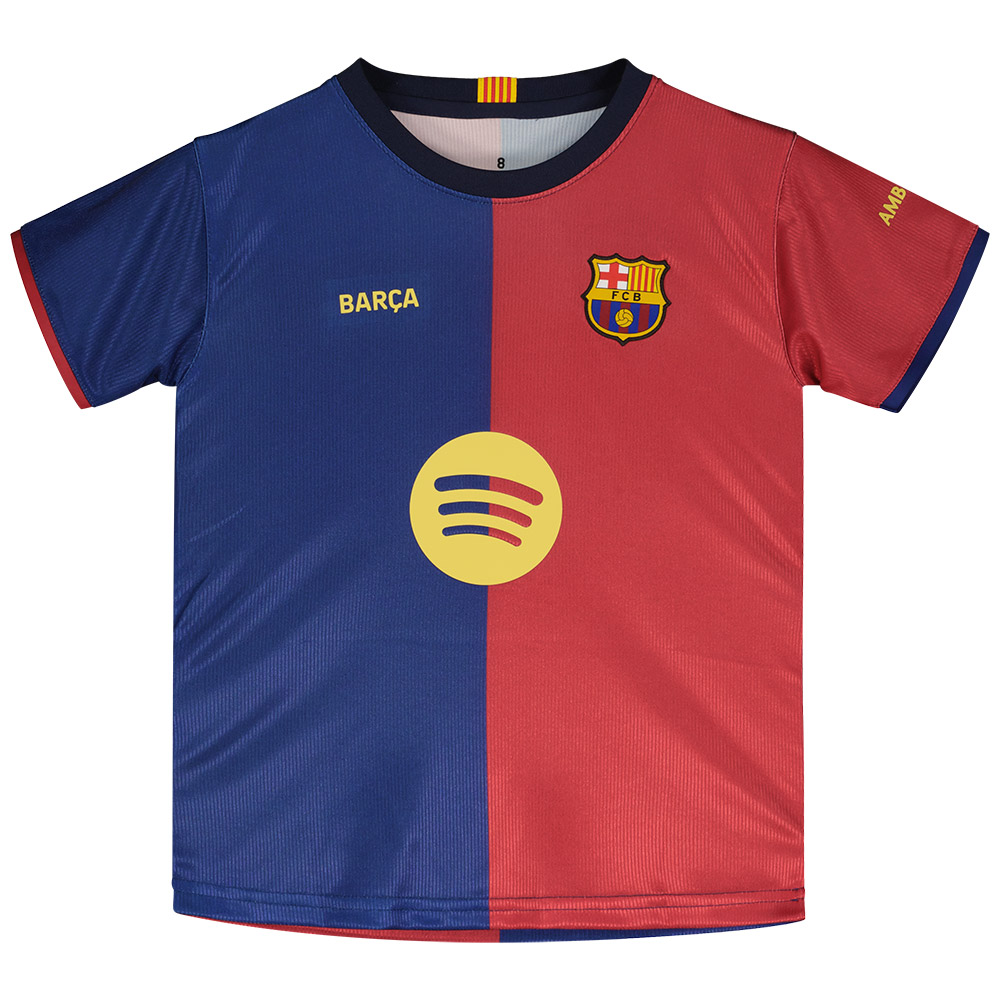 Fc Barcelona 24/25 27 Lamine Yamal Home Junior Short Sleeve T-shirt Rot 4 Years von Fc Barcelona