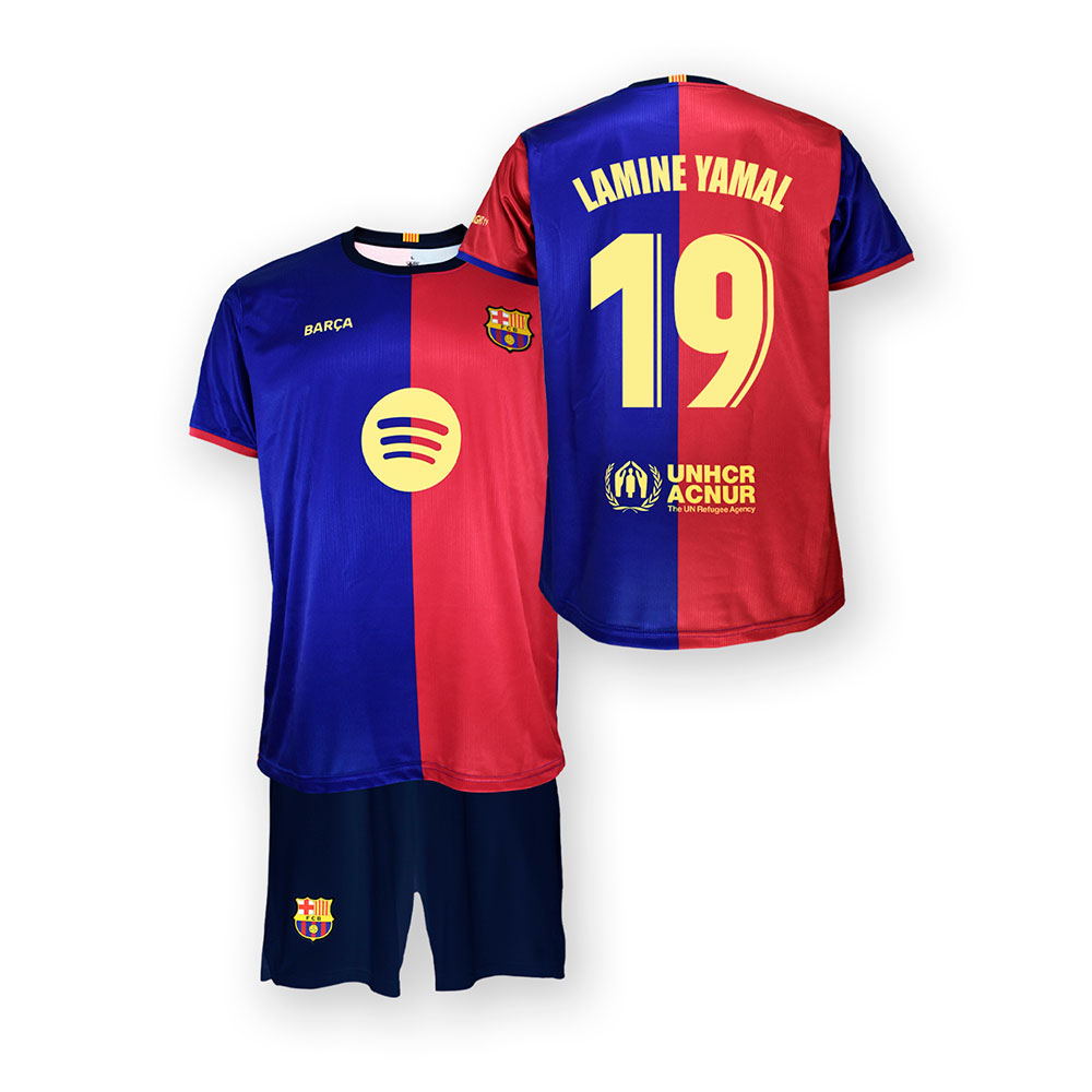 Fc Barcelona Kit Fc Barcelona 24/25 27 Lamine Yamal Junior Short Sleeve T-shirt Home Rot 8 Years von Fc Barcelona