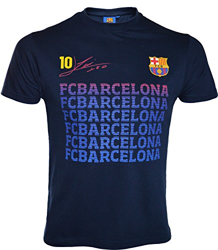 Jungen-T-Shirt, Design Lionel Messi, Nr. 10, Barça, offizielle FC Barcelona-Kollektion, Kindergröße 8 Jahre marineblau von Fc Barcelone