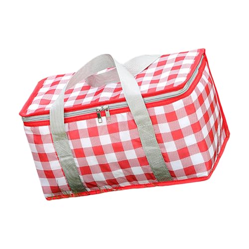 Fcnjsao Isolierte Tasche Für Lebensmittellieferungen Tragbar Isolierte Picknick Tasche Mit Reißverschlüssen Isolierte Picknick Korb Kühltasche Langlebig von Fcnjsao