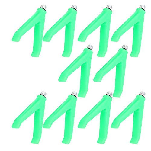 10 Stück UHead VHead Angelruten-Halterung, Ständerhalter mit Gewindekopf, Grün, Kunststoff + Metall, für Entspannende Hände, Exquisites Design (V-Form) von Fdit