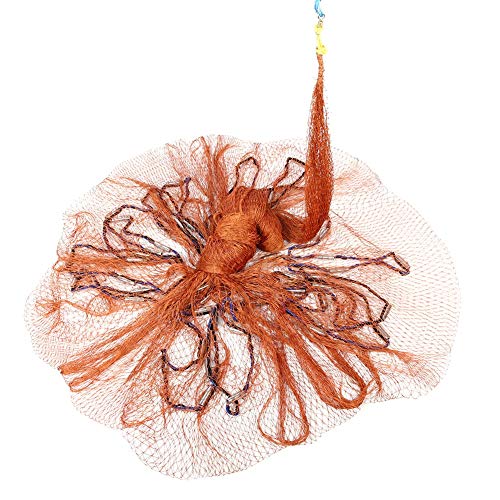 Angeln Cast Net Lange Hand Seile Stahl Anhänger Outdoor Reifen Schnur/8,2x11,5 Ft von Fdit