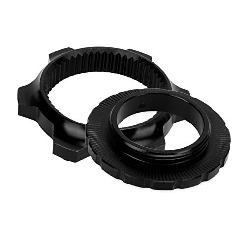 Fdit Mountainbike-Center-Lock-Adapter, Beständiger Fahrradnaben-Konvertierungsadapter für 6-Loch-Rotor [sicher und langlebig] für Radfahrer, Aluminiumlegierung (Black) von Fdit