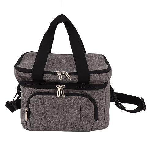 Kühltasche aus Stoff, Peva-Picknicktasche für Draußen, Tragbare Schulter-Frischhaltetasche für Draußen, Kühlboxen (Gray) von Fdit