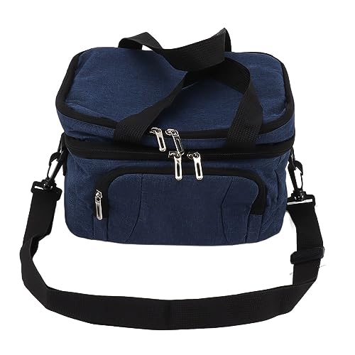 Kühltasche aus Stoff, Peva-Picknicktasche für Draußen, Tragbare Schulter-Frischhaltetasche für Draußen, Kühlboxen (Navy) von Fdit