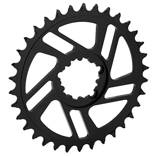 Mountainbike-Zubehör Lebycle 34T Direktmontage-Kettenblatt mit Schlammableitungsschräge für Reibungsloses Fahren, Geeignet für GXP-Kurbeln (Black) von Fdit
