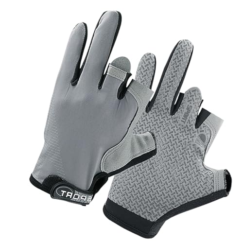 Fecfucy Angelhandschuhe für Herren, rutschfeste Eisseide, Workout-Handschuhe, verstellbar, UV-Schutz, Touchscreen-Reithandschuhe für Männer und Frauen von Fecfucy