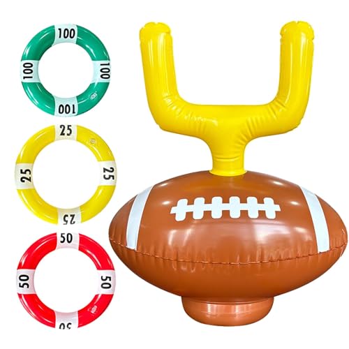 Fecfucy Aufblasbares Wurfspiel, Wurfspielset,Creative Toss Goal Post Toss Post | Leichtes Postwurfspiel-Schwimmbadspielzeug für Outdoor-Aktivitäten von Fecfucy