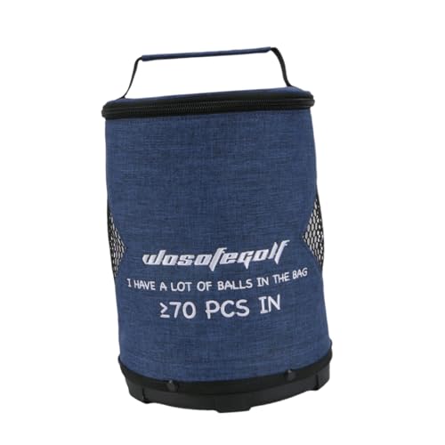 Fecfucy Golfballtaschen-Sack,Golfballtaschen-Beutel - Reißverschlussgesicherte Tasche mit großem Fassungsvermögen für Golfbälle - Golfsack, multifunktionale, leichte, Faltbare, einfache von Fecfucy