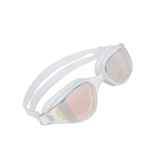 Fecfucy HD-Schwimmbrille für Erwachsene, Großsichtbrille - Auslaufsichere Silikonbrille mit großem Rahmen,Beschlagfreie, wasserdichte, galvanisierte Brille mit großem Rahmen und großer Sicht für von Fecfucy