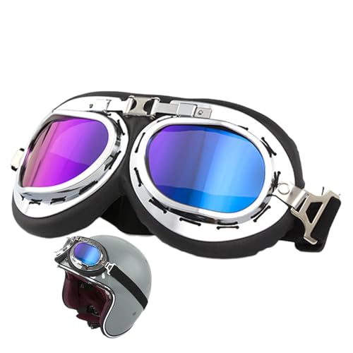 Fecfucy Reitbrillen, ATV-Brillen,Motorrad-Reitbrille Pilotenbrille - Motocross-Brille, Motorradbrille über Brille, Outdoor-Sportbrille für Männer, Frauen, Erwachsene von Fecfucy