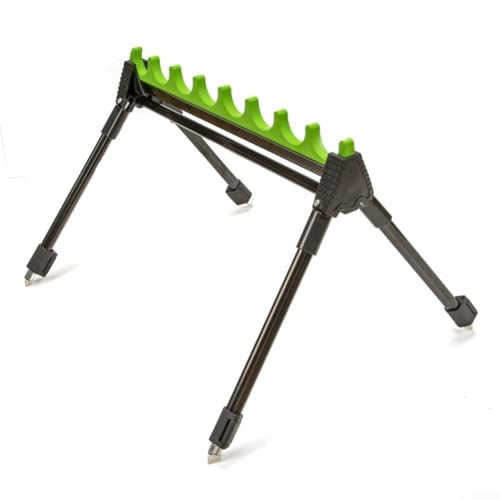 Feegow Angelrutenhalter-Stopper, schwarz + grün, Angelrutenhalter-Stopper-Set, 8 Beine, Teleskop-Wurzel-Design von Feegow