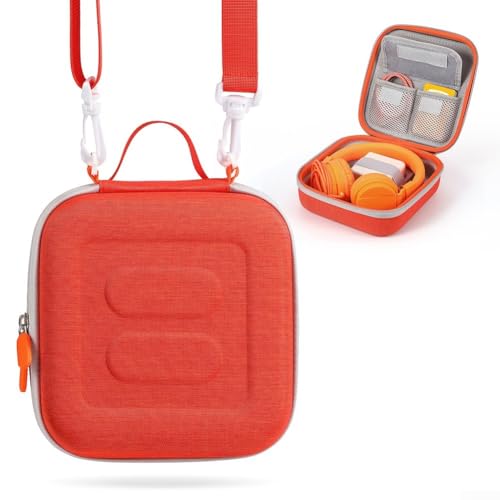 Feegow Hartschalen-EVA-Reisetasche für Fotodrucker, Reise-EVA-Hülle, schlanke EVA-Tragetasche für Yoto Mini bietet Schutz und Komfort mit einem verstellbaren Riemen, Orange von Feegow