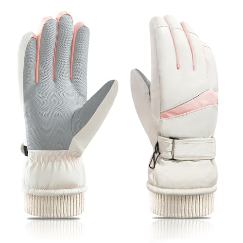 Feelorna Damen Winter Ski Handschuhe, Winddicht Thermische Touchscreen wasserdichte Surface&Fleece gefütterte Winter Warme Handschuhe für Skifahren Radfahren Reiten Outdoor Sport Feelorna Damen Winter Ski Handschuhe, Winddicht Thermische Touchscreen wasserdichte Surface&Fleece gefütterte Winter Warme Handschuhe für Skifahren Radfahren Reiten Outdoor Sport von Feelorna
